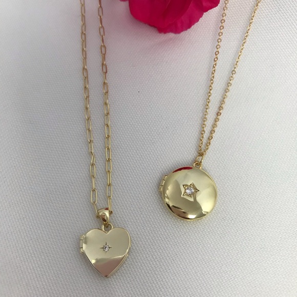 Keepsake Starburst Cz 14k Gold Heart Locket - Picture 13 of 13